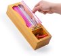 Bamboo Ziplock Bag Storage Organizer and Dispenser￼