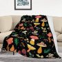  Soft Flannel Fleece Lightweight Mushrooms Throw Blanket￼