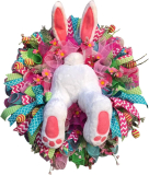 Easter Bunny Wreaths with Butt Ears 