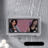 Storage Box with 2 Hooks Shower Mobile Phone Bracket