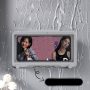 Storage Box with 2 Hooks Shower Mobile Phone Bracket