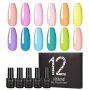 12 Pcs Gel Nail Polish Set￼