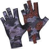  Camouflage Fishing Gloves with Silicone Anti-Slip Design￼