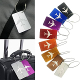 2 pcs Aluminum Alloy Luggage Waterproof Tag Travel