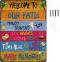 Welcome Patio Sign, Classic Metal Signs￼