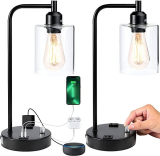  Streamlet Set of 2 Industrial Table Lamp