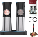  Electric Salt and Pepper Grinder Set￼