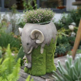 Resin elephant flowerpot￼