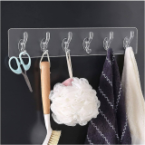 1pc Nail-Free 6-in-1 Hook Water-Proof Self Adhesive Hooks￼