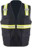  Safety Vest High Visibility Reflective Tape with 4 Lower Pockets￼