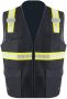  Safety Vest High Visibility Reflective Tape with 4 Lower Pockets￼