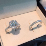 2pcs Full Diamond Ring Set for Women￼