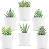  6 Packs Fake Plants for Bedroom Aesthetic Artificial Succulents Plants￼