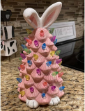  Pink Bunny Tree Easter Decoration￼
