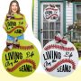  Living Life by The Seams Door Welcome Sign￼