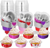 18PCS heart-shaped aluminum foil box￼