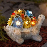  Solar Garden Turtle Statue￼