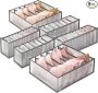  6 Pieces Fabric Foldable Closet Clothing Dividers and Storage Bins￼