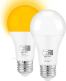 2 Pack Dusk to Dawn Yellow Bug Light Bulbs￼