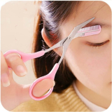  Eyebrow Trimmer Scissors With Comb Remover Makeup Tools Hair Removal