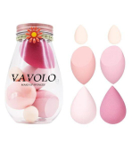  6pcs Daiso Pink Series Multi-color Makeup Sponge Set￼