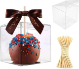 30 Pcs Candy Apple Boxes with Bamboo Apple Sticks￼