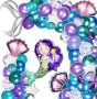  Mermaid Balloon Garland Kit 138pcs￼