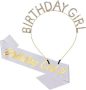  Birthday Girl Sash & Birthday Headband Set￼