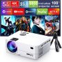 5G WiFi Bluetooth Native 1080P 4K Support Projectors