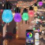 Outdoor String Lights with 25 Multi-Color LED Bulbs,￼