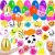 Easter Eggs Filled Squishy Fidget Keychains-24 Pack