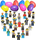 24 Easter Eggs with 24 Mini Figure Bricks Toys