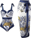 Swimsuit for Women with Maxi Wrap Cover Skirts Cute