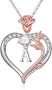 Rose Heart Necklaces – any letter!