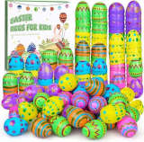 Colorful Bright Plastic Easter Eggs–72 Pcs￼
