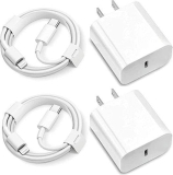 2 Pack Charger Adapters with 6FT Type C to Lightning Cables￼