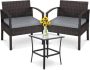 3 Pieces Patio Furniture Set￼