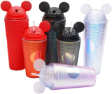 Cute Reusable Plastic Cold Drink Cup With Lid And Straw￼