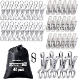 (40 PCS) Stainless Steel Clothes Pins Heavy Duty Outdoor