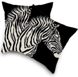 New 2-Piece Black Zebra Print Pillowcase￼