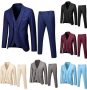 Men 3 Pcs Suit Outerwear
