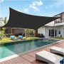Practical Sun Shade Sails Canopy Black Rectangle UVs Block