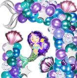  Mermaid Balloon Garland Kit 138pcs￼
