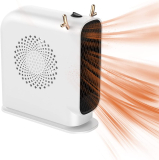 Portable Space Heater with Thermostat – 800W Electric Space Heater, 2 Gears Ceramic Electric Heater, Fast Quiet Heating Features, for Office Bedroom Desk and Indoor Use