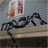 Halloween Spider Decorations, Giant Spider Outdoor Halloween Decorations, Realistic Large Scary Spider Props for Indoor, Home, Yard, Party Creepy Halloween Decor