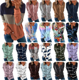 Fall Shirts for Women 2022 Long Sleeve Crewneck Oversized Sweatshirts Striped Solid Loose Casual Comfy Pullover Tops