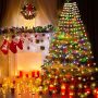 Christmas Tree Lights with Loop Indoor Outdoor, 6.56 Feet 8 Wire Christmas Lights, 8 Lighting Modes, Christmas Decoration Lights with 280 LED Lights for Christmas Party